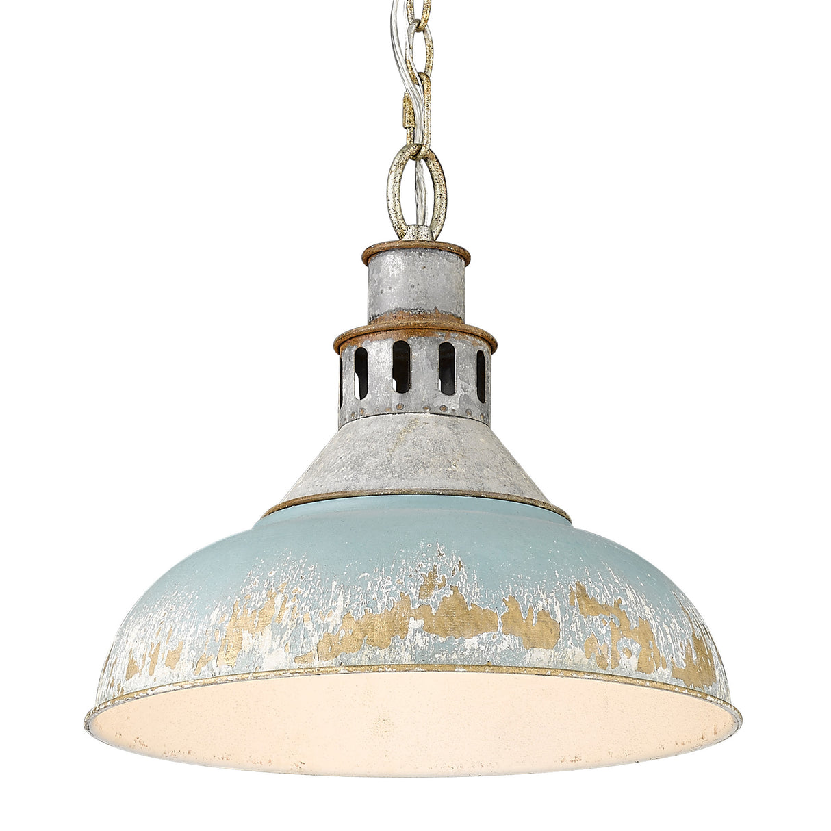 Kinsley Large Pendant in Aged Galvanized Steel