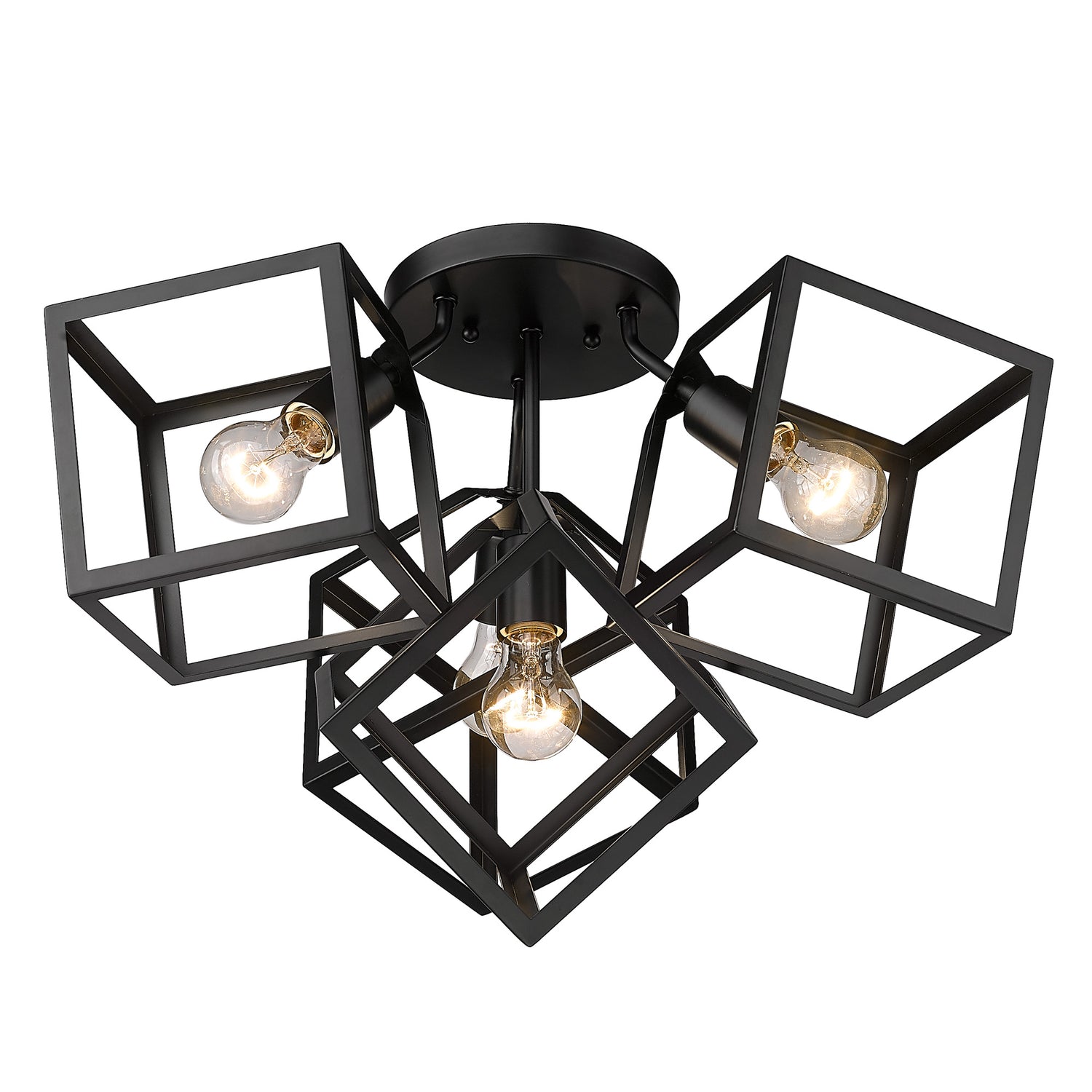 Cassio BLK 4 Light Semi-Flush in Matte Black