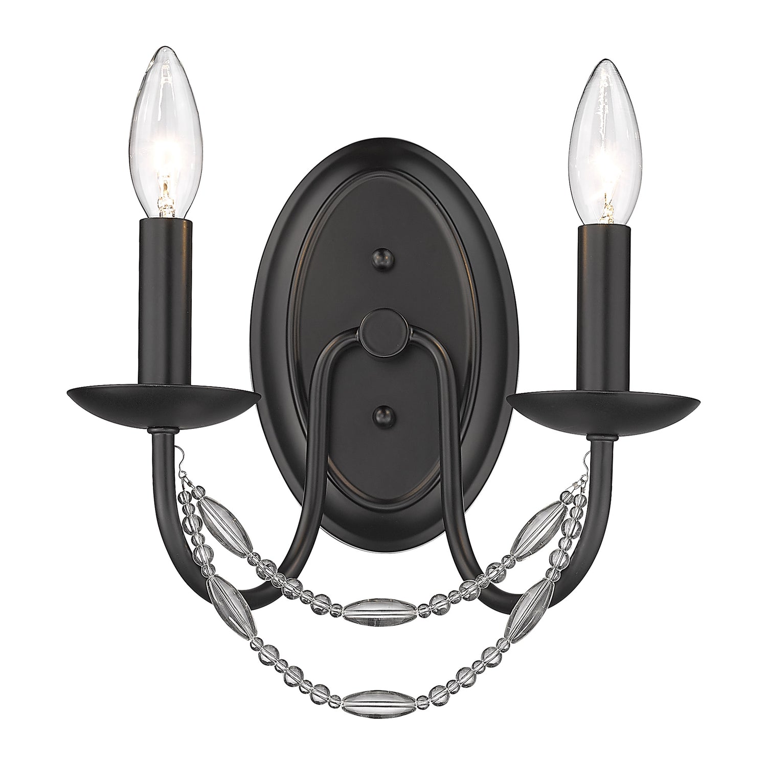 Mirabella 2 Light Wall Sconce in Matte Black