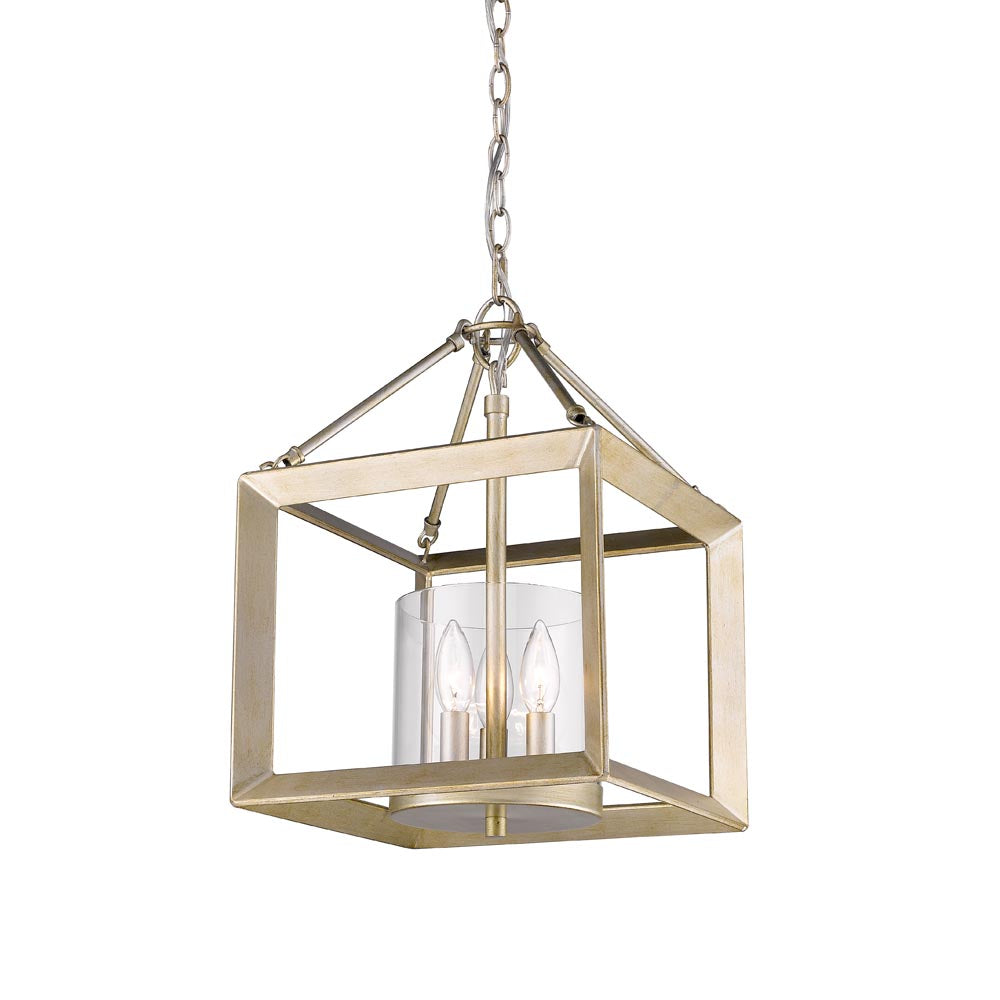 Smyth Convertible Semi-Flush in White Gold with Clear Glass