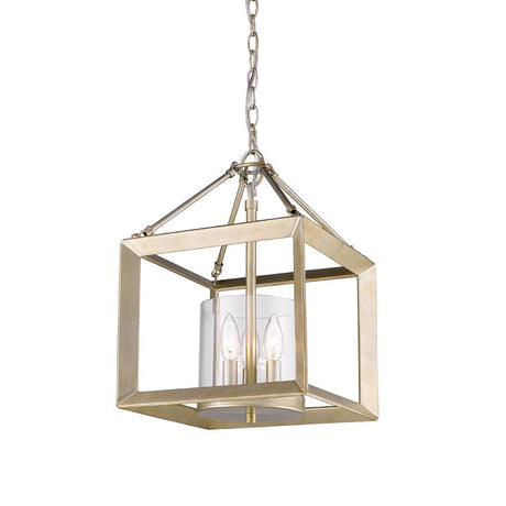 Smyth Convertible Semi-Flush in White Gold with Clear Glass