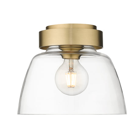 Remy BCB Flush Mount - 10" in Brushed Champagne Bronze with Clear Glass Shade