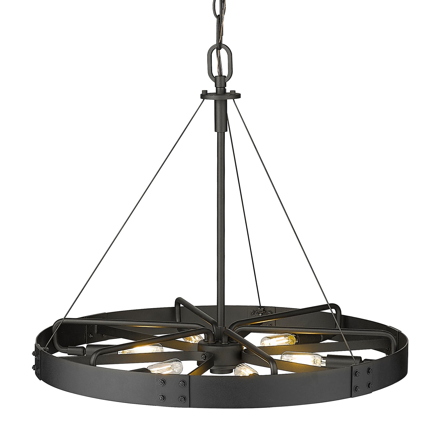 Vaughn Medium Pendant in Natural Black with Natural Black Accents