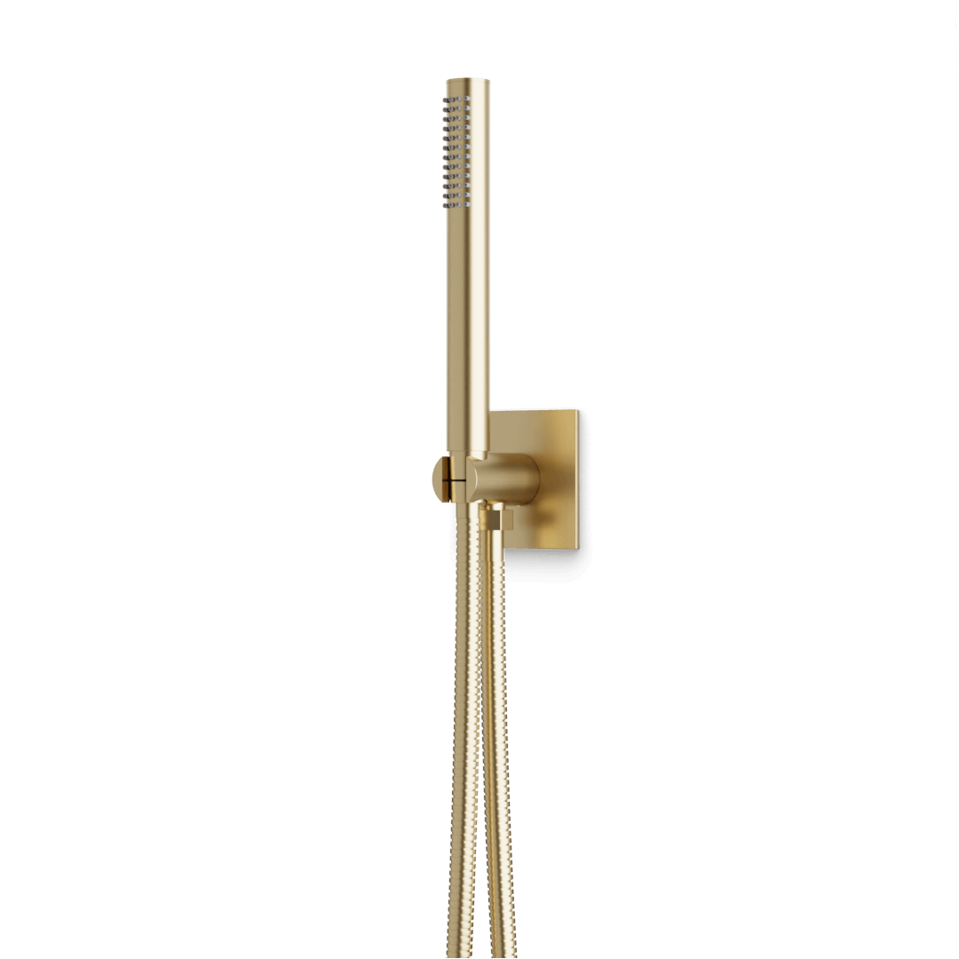 Artos Otella Flexible Hose Handshower Kit with 3.25" Escutcheon Plate Satin Brass – F902-45SB