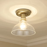 Carver BCB Flush Mount in Brushed Champagne Bronze with Clear Glass Shade