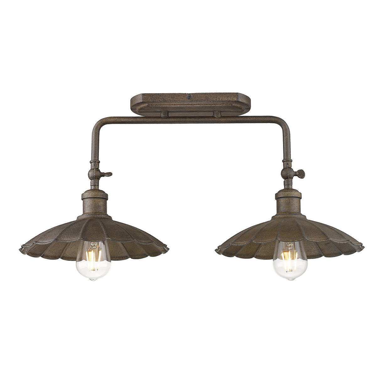 Clemence 2 Light Bath Vanity in Dark Rust