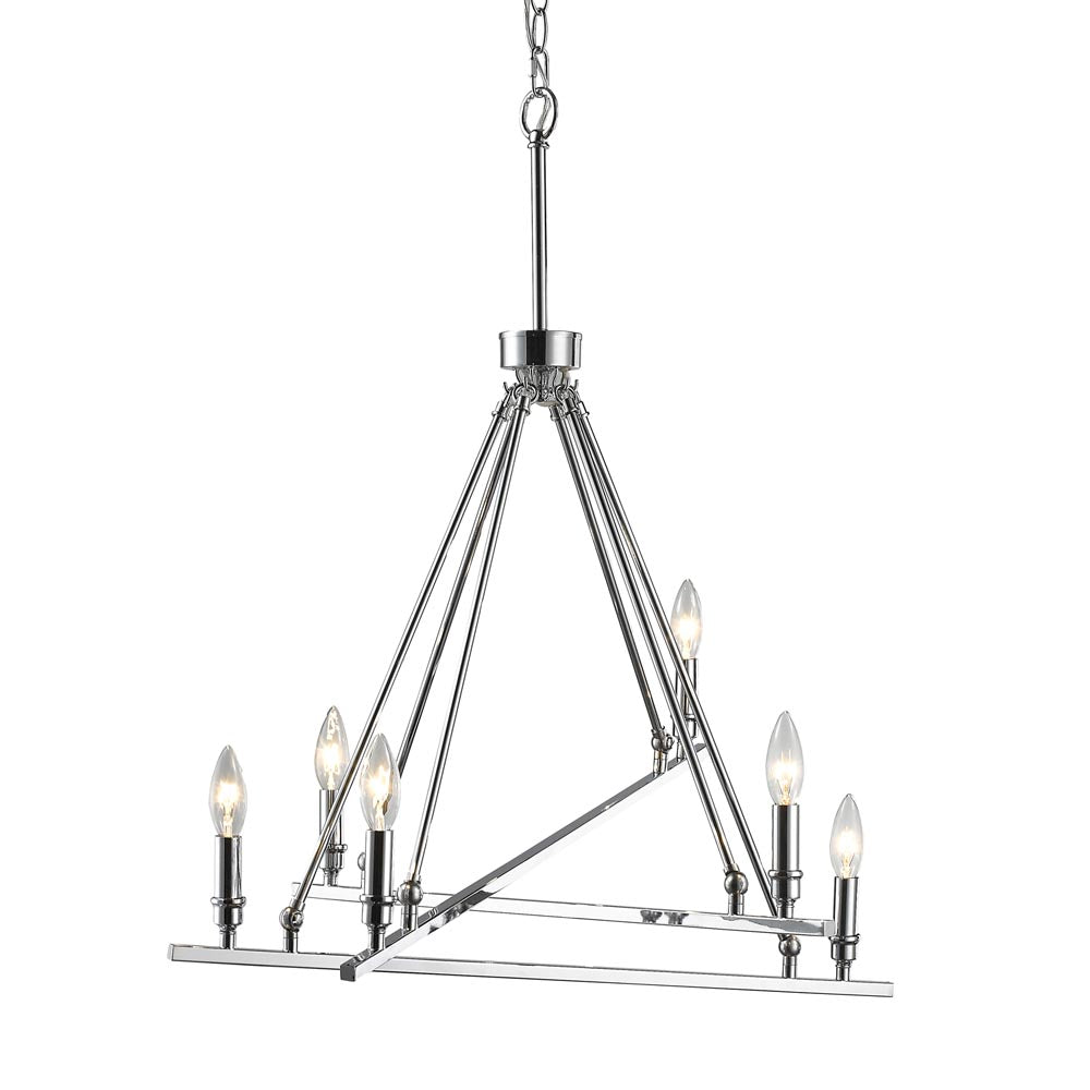Garvin CH 6 Light Chandelier in Chrome