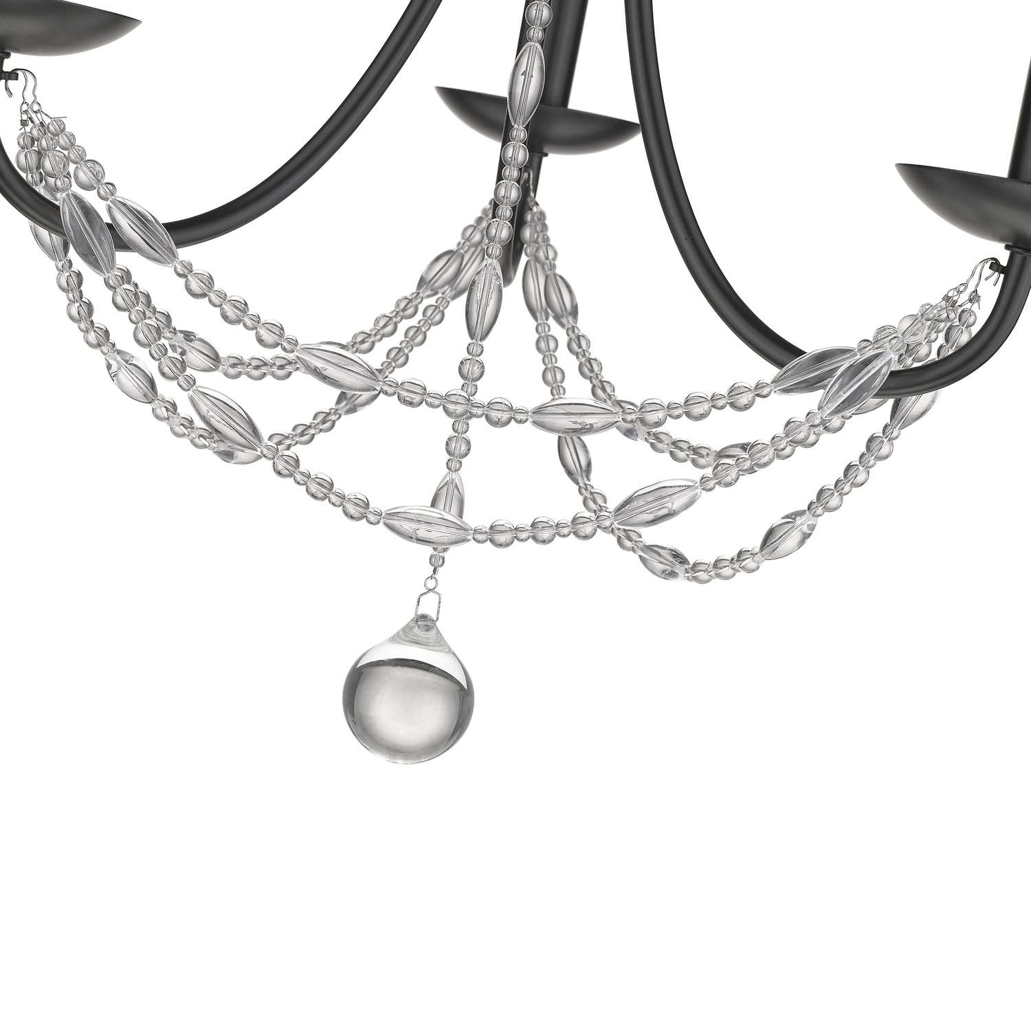 Mirabella Collection 3-Light Mini Chandelier in Black