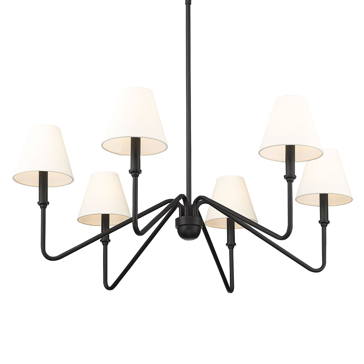 Kennedy Natural Black 6 Light Chandelier