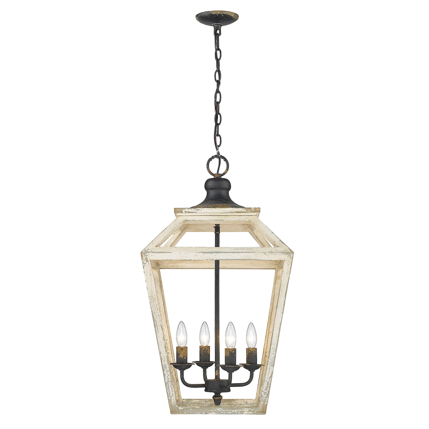 Haiden 4 Light Pendant in Antique Black Iron
