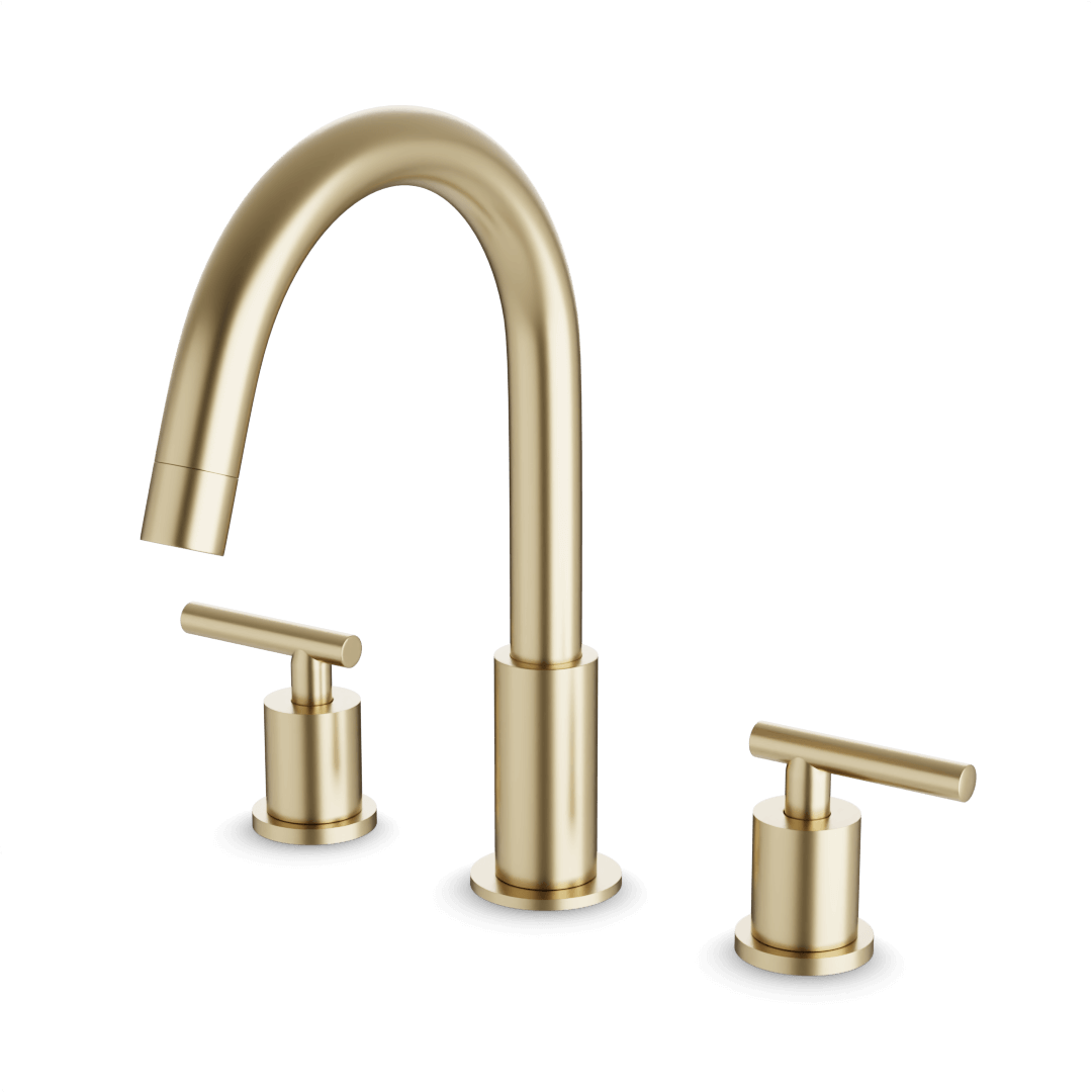 Artos Opera 8" Widespread Bathroom Faucet With Lever Handles Satin Brass – FS310SB