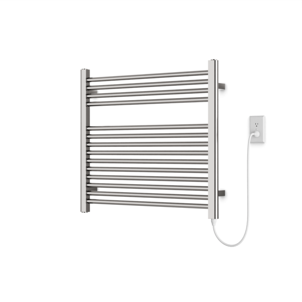 Artos Denby 27" x 30" Plug-In Heated Towel Rail Brushed Nickel – M06875P-BN