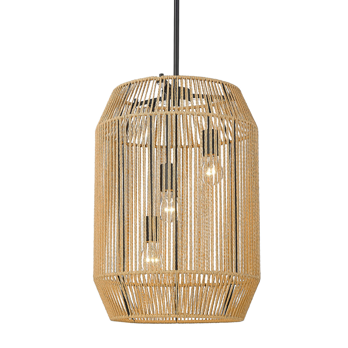 Marlee Matte Black 3 Light Pendant