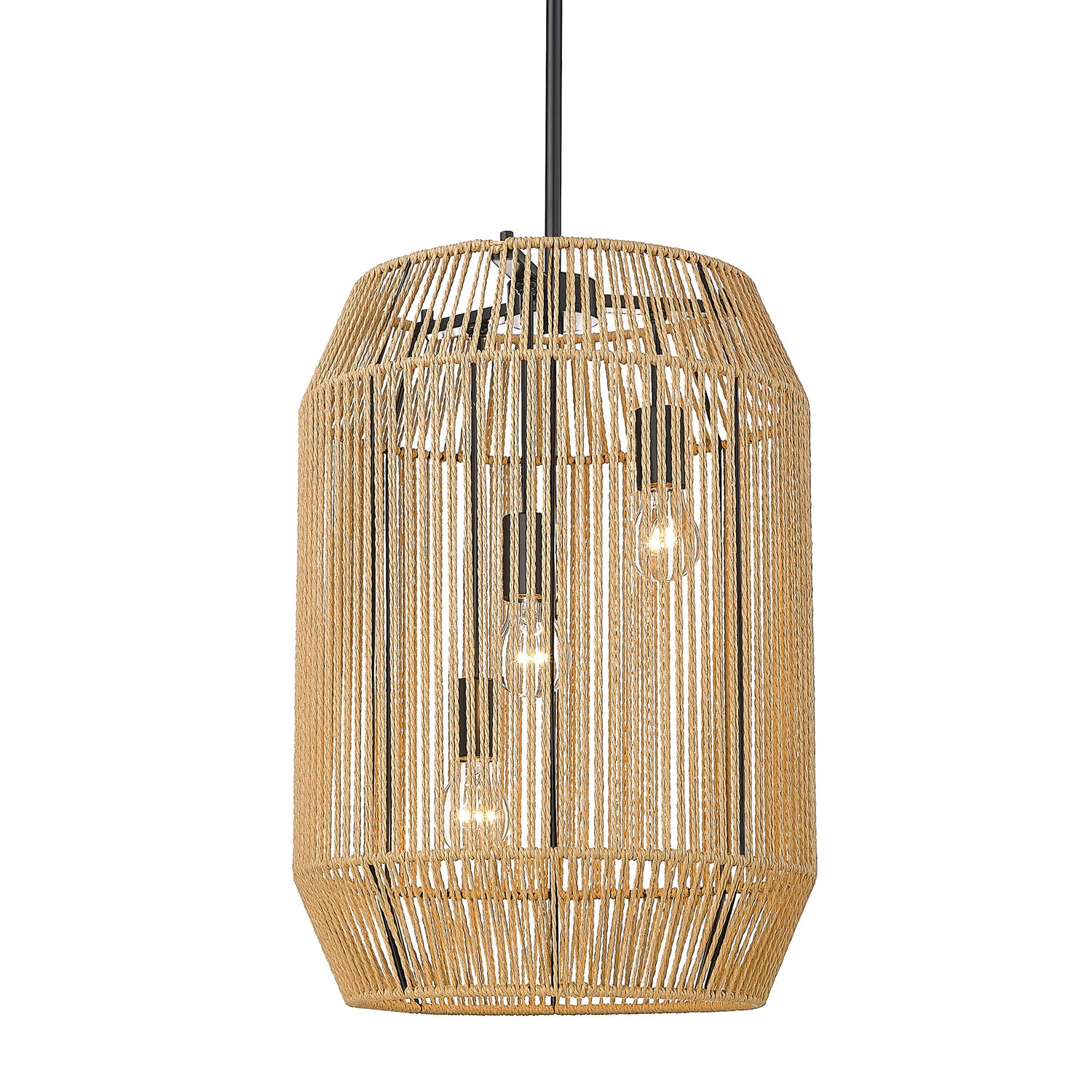Marlee Matte Black 3 Light Pendant