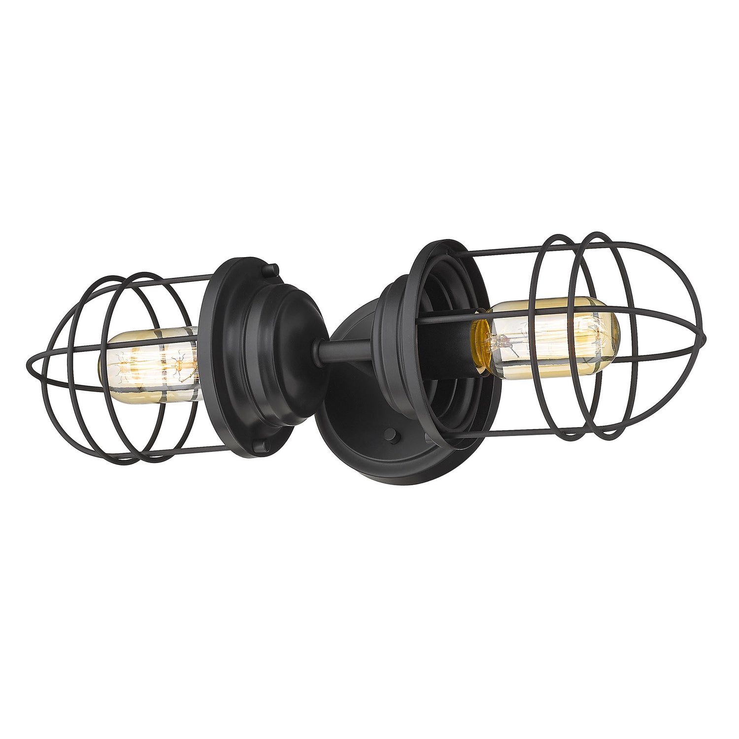 Seaport 2-Light Wall Sconce in Matte Black