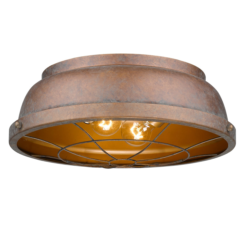 Bartlett Flush Mount in Copper Patina