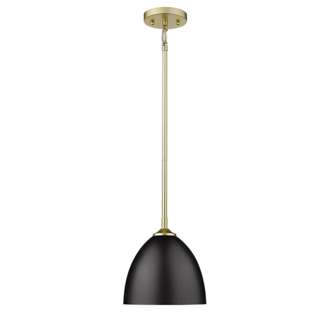 Zoey Small Pendant in Olympic Gold with Matte Black Shade