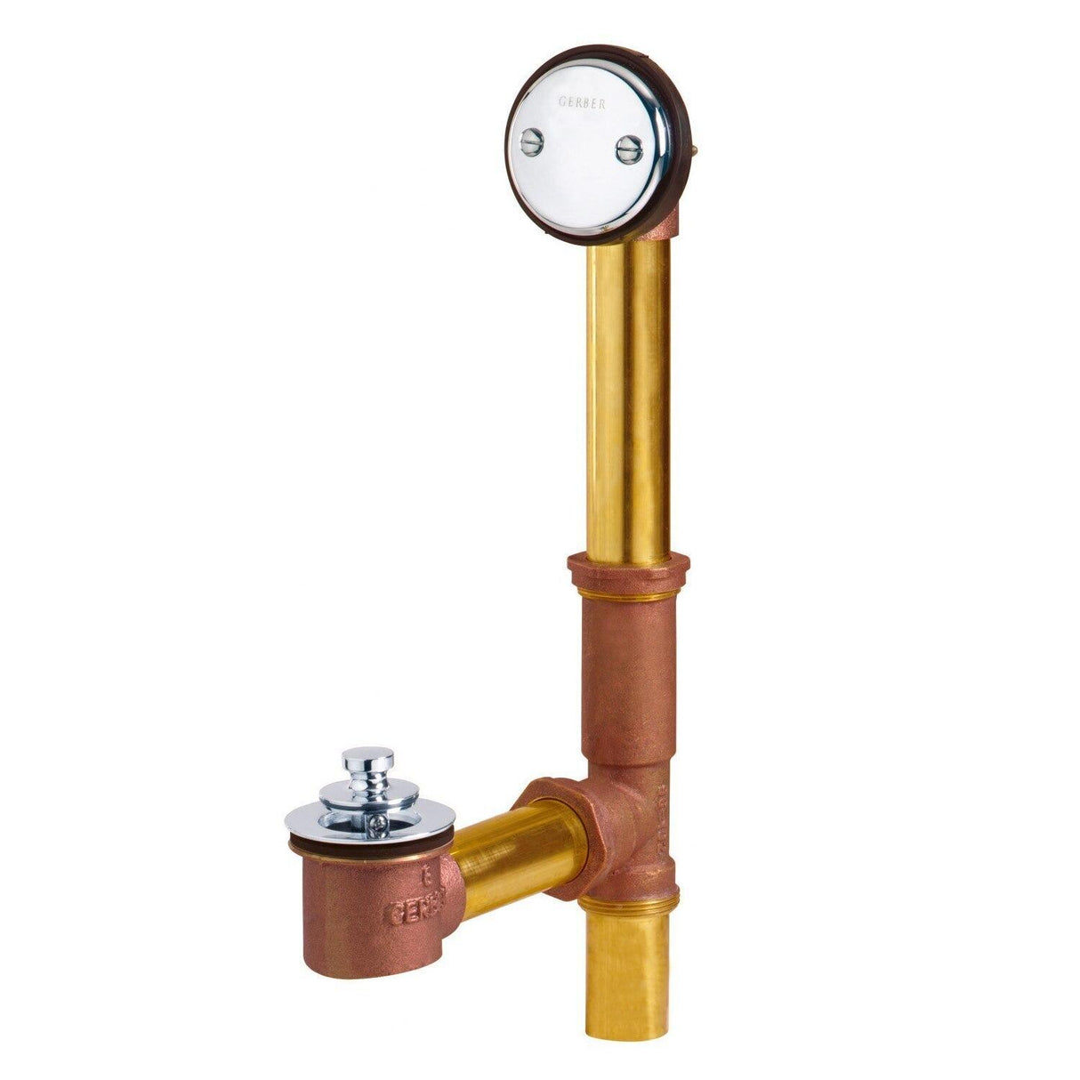 Gerber G0041852 Chrome Classics Lift & Turn Drain for Standard Tub