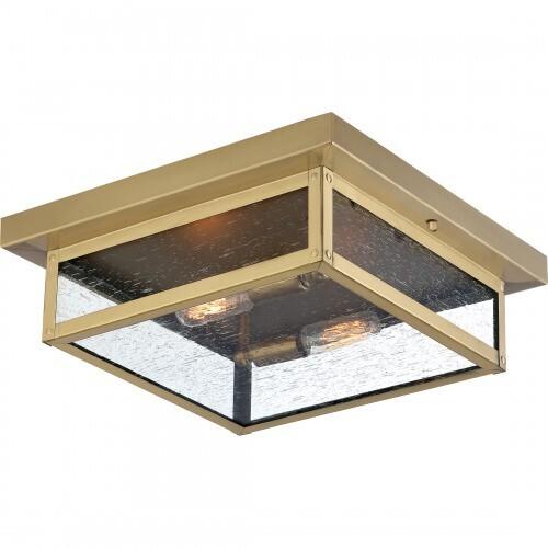 Quoizel WVR1312A Westover Flush mount 2 lights antique brass Flush Mount