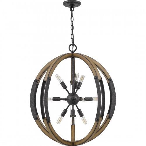 Quoizel QOP5181OK Babaton Pendant 10 light old black finish Pendant