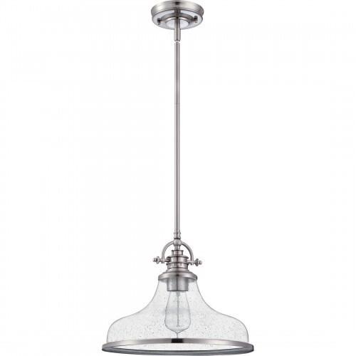 Quoizel GRTS2814BN Grant Pendant 1 light brushed nickel Pendant