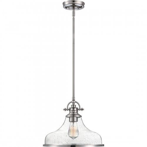 Quoizel GRTS2814BN Grant Pendant 1 light brushed nickel Pendant