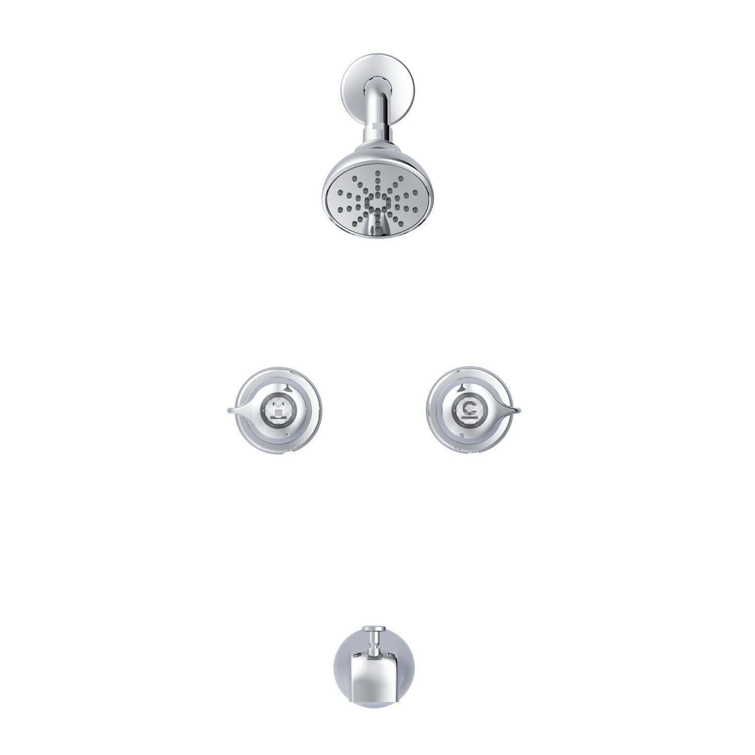 Gerber G004652083 Chrome Classics 6 Inch Centers Two Handle Tub & Shower FITTI...
