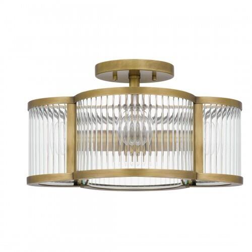 Quoizel ASR1715WS Aster Semi flush 3 lights weathered brass Semi-Flush Mount