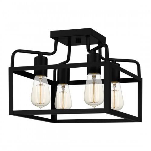 Quoizel QSF5349MBK Paulsen Semi flush 4 lights matte black Semi-Flush Mount