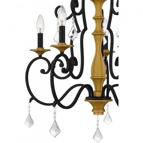 Quoizel AEA5026MBK Althea Chandelier 5 lights matte black Chandelier