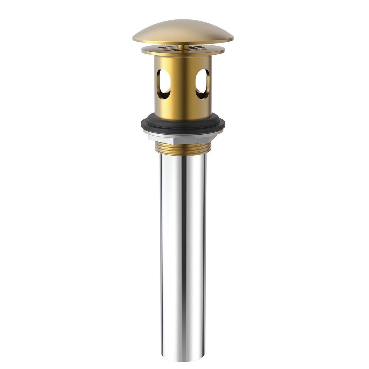 Gerber D495008BN Brushed Nickel 1 1/4" Drain With Overflow With Cover & Grid Strainer