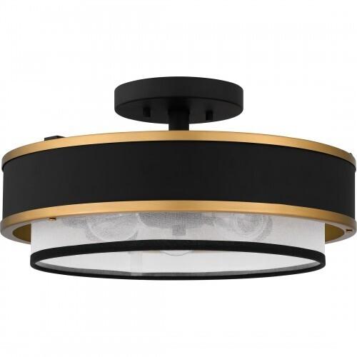 Quoizel QSF5572EK Quoizel Semi-Flush Mount Semi flush 3 lights earth black Semi-Flush Mount
