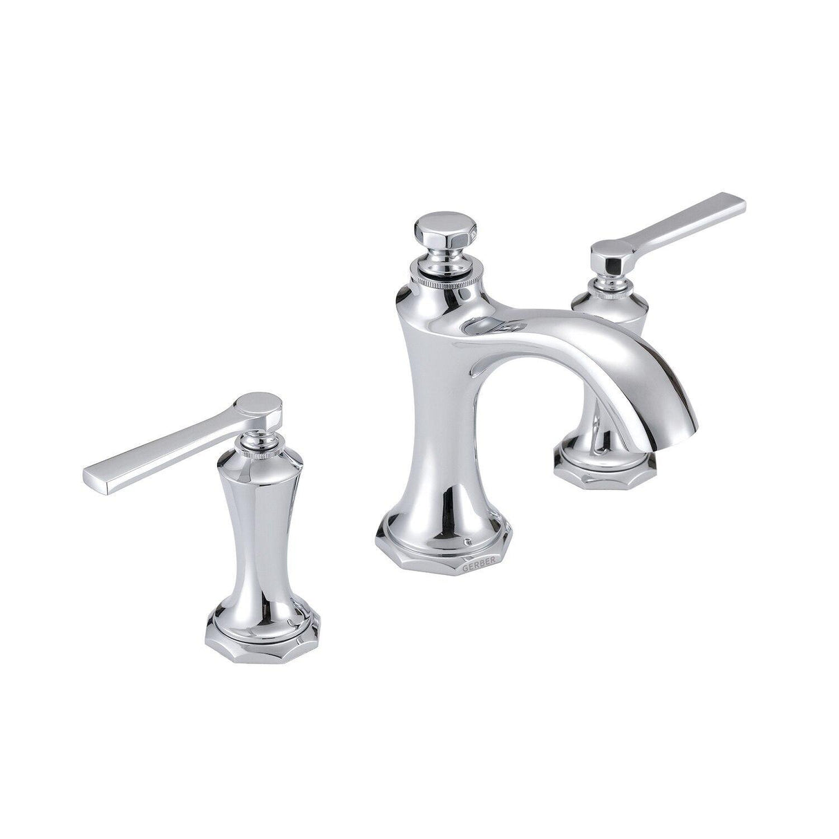 Gerber D304128 Chrome Draper Two Handle Widespread Lavatory Faucet