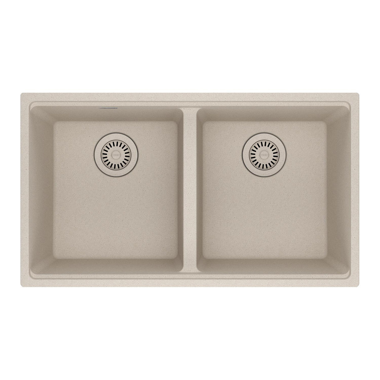 FRANKE MAG1201414-CHA Maris Undermount 31-in x 17.81-in Granite Double Bowl Kitchen Sink in Champagne In Champagne