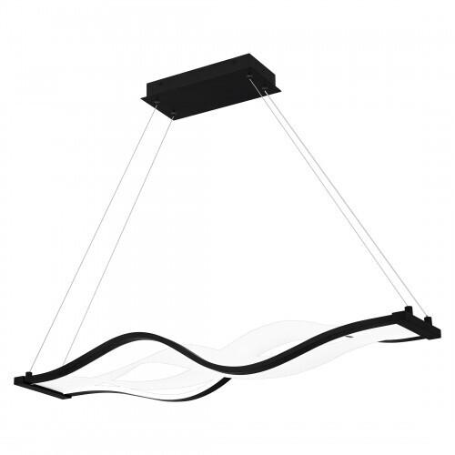 Quoizel PCSTG138MBK Saratoga Linear chandelier led light matte black Island Light