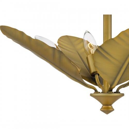 Quoizel BAY1718AB Bayley Semi flush 4 lights aged brass Semi-Flush Mount