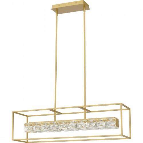 Quoizel PCDZ136SGD Dazzle Linear chandelier led light soft gold Island Light