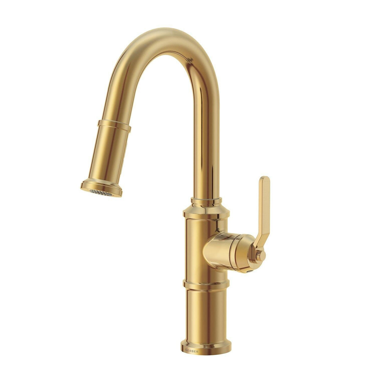 Gerber D150537BB Brushed Bronze Kinzie Single Handle Pull-down Prep Faucet