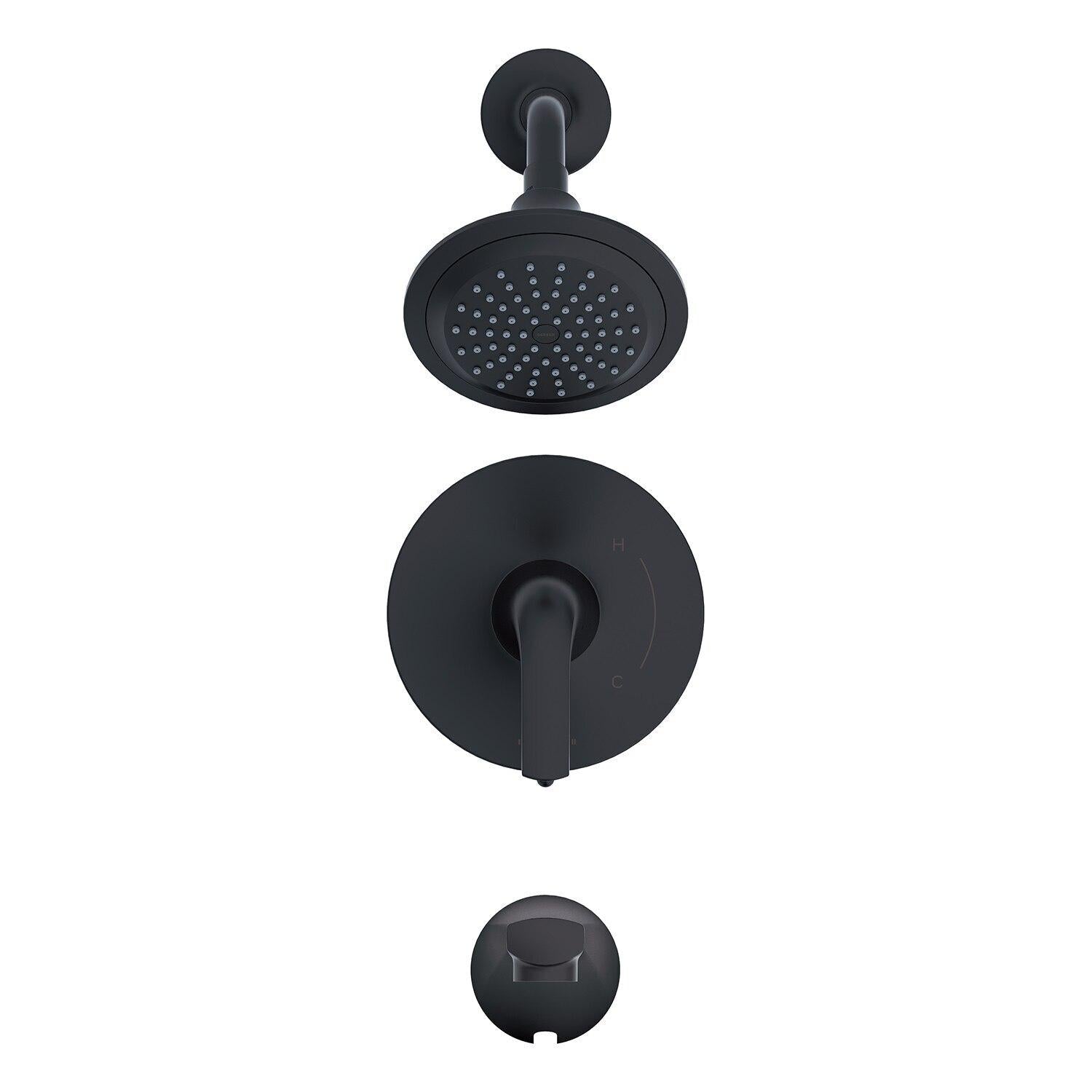 Gerber D501034BNTC Brushed Nickel Lemora Tub & Shower Trim Kit, Diverter On Valve, ...