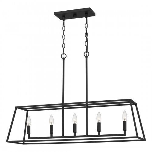 Quoizel PRC536MBK Prescott Island 5 lights matte black Island Light