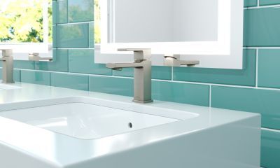 Pfister Brushed Nickel Single Control Bathroom Faucet LG42-DAPK