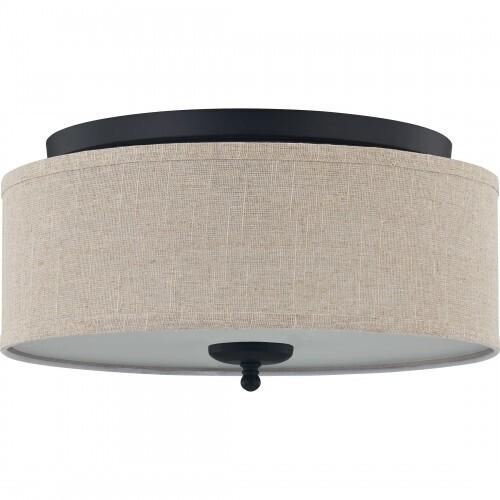 Quoizel BLA1616MBK Blanche Flush mount 3 lights matte black Flush Mount