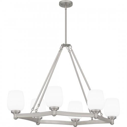 Quoizel PNG638BN Penning Linear chandelier 6 lights brushed nicke Island Light