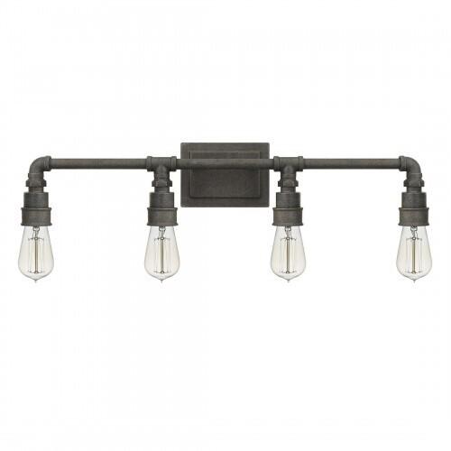 Quoizel SQR8604RK Squire Bath fixture 4 light rustic black Bath Light