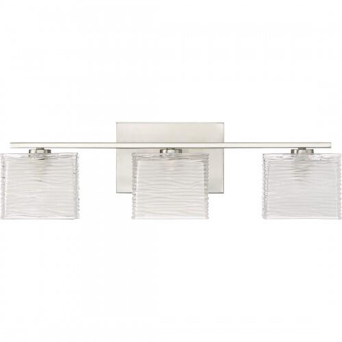 Quoizel WCP8603BN Westcap Bath fixture 3 light brushed nickel Bath Light