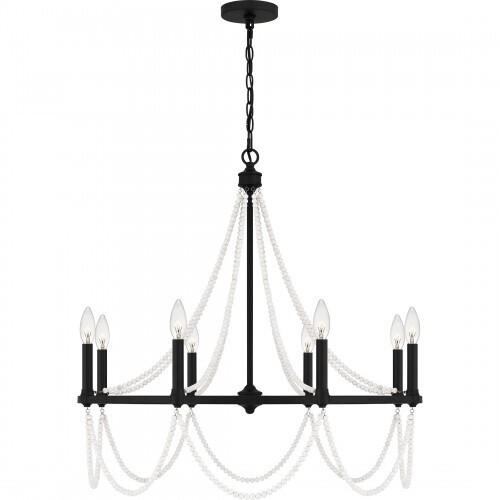Quoizel BGA5030MBK Brigitta Chandelier 8 lights matte black Chandelier