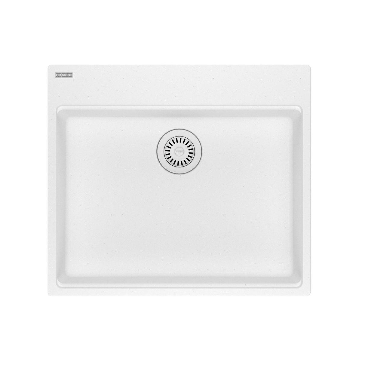 FRANKE MAG61023ADA-PWT Maris Topmount 25-in x 22-in Granite ADA Single Bowl Kitchen Sink in Polar White In Polar White