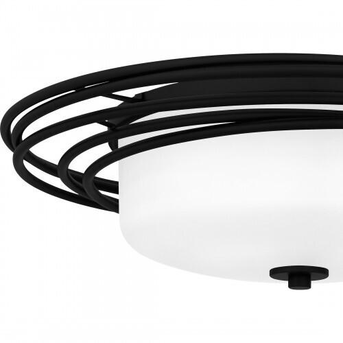 Quoizel CPE1620MBK Calliope Flush mount 2 lights matte black. Flush Mount