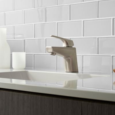 Pfister Brushed Nickel Arkitek Single Control Lavatory Faucet LG42-LPMK