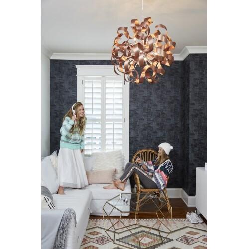 Quoizel RBN2823SG Ribbons Pendant satin copper 23"d Pendant